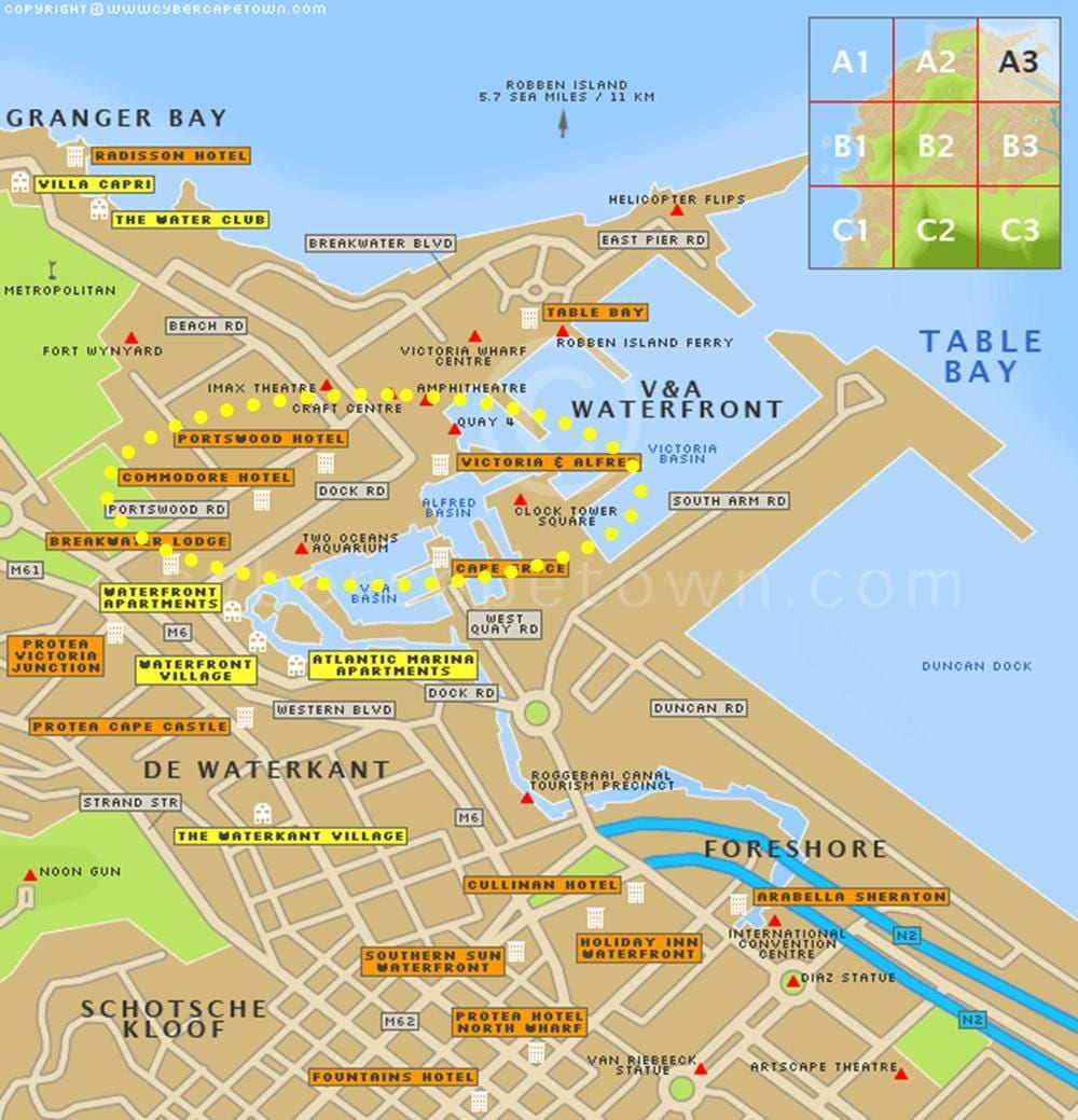 v&a Cape Town aplaya mapa