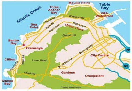 mapa ng bantry bay Cape Town