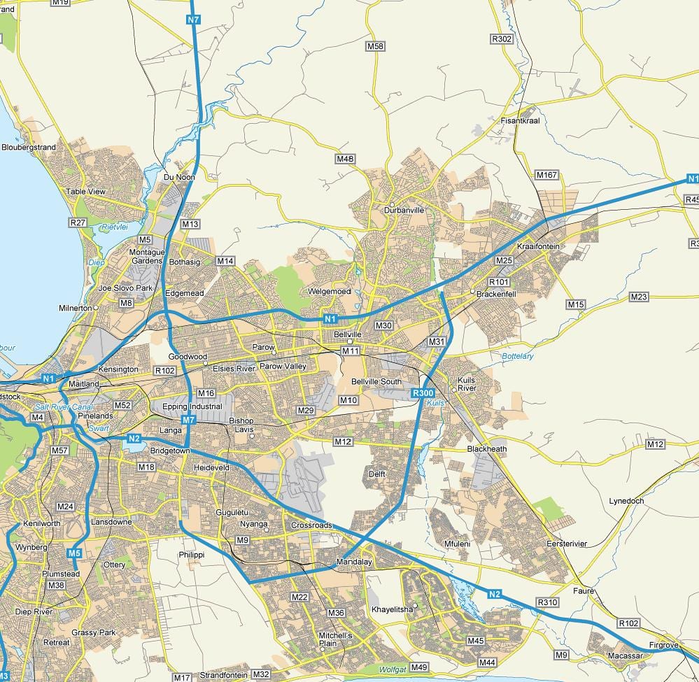 bellville Cape Town sa mapa