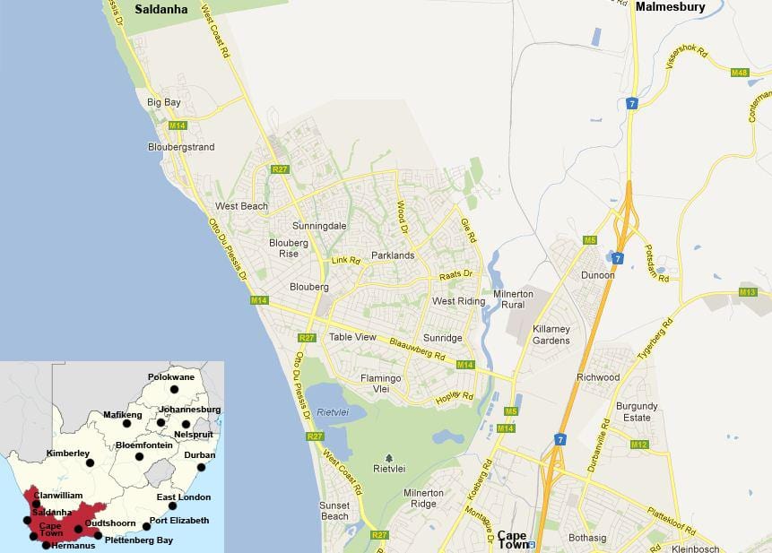 mapa ng blouberg
