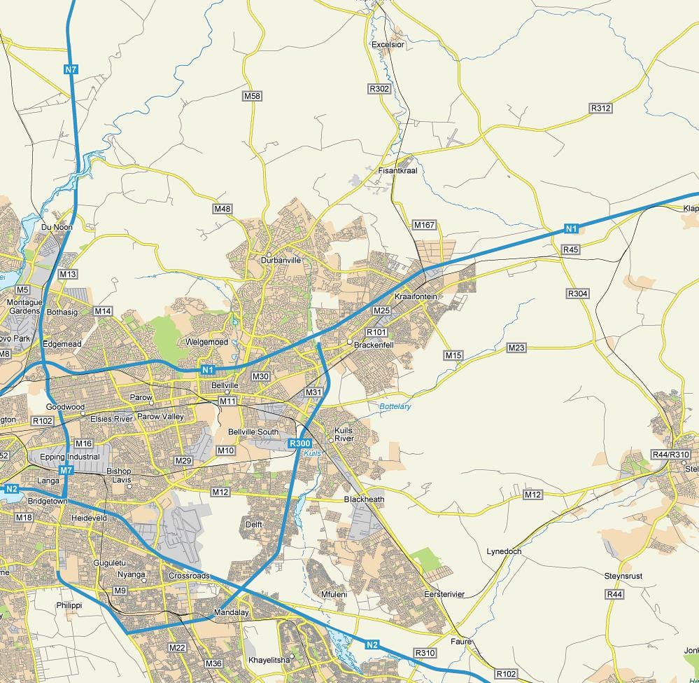 mapa ng brackenfell Cape Town