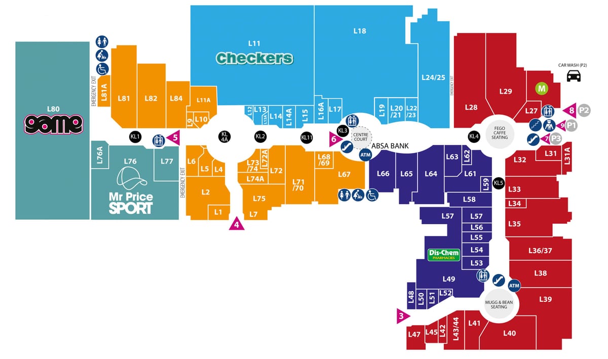 mapa ng cape gate mall