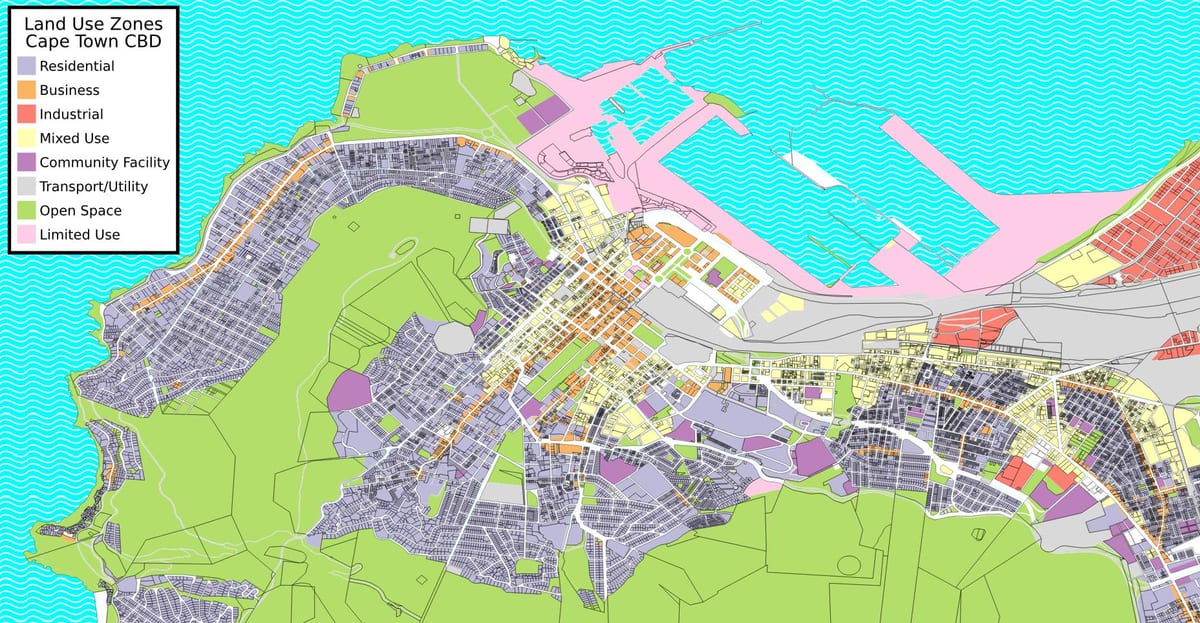 cbd Cape Town sa mapa