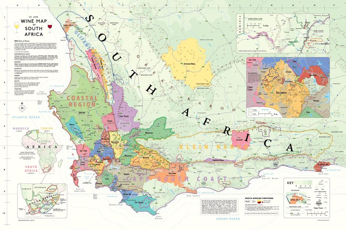 mapa ng franschhoek gawaan ng alak