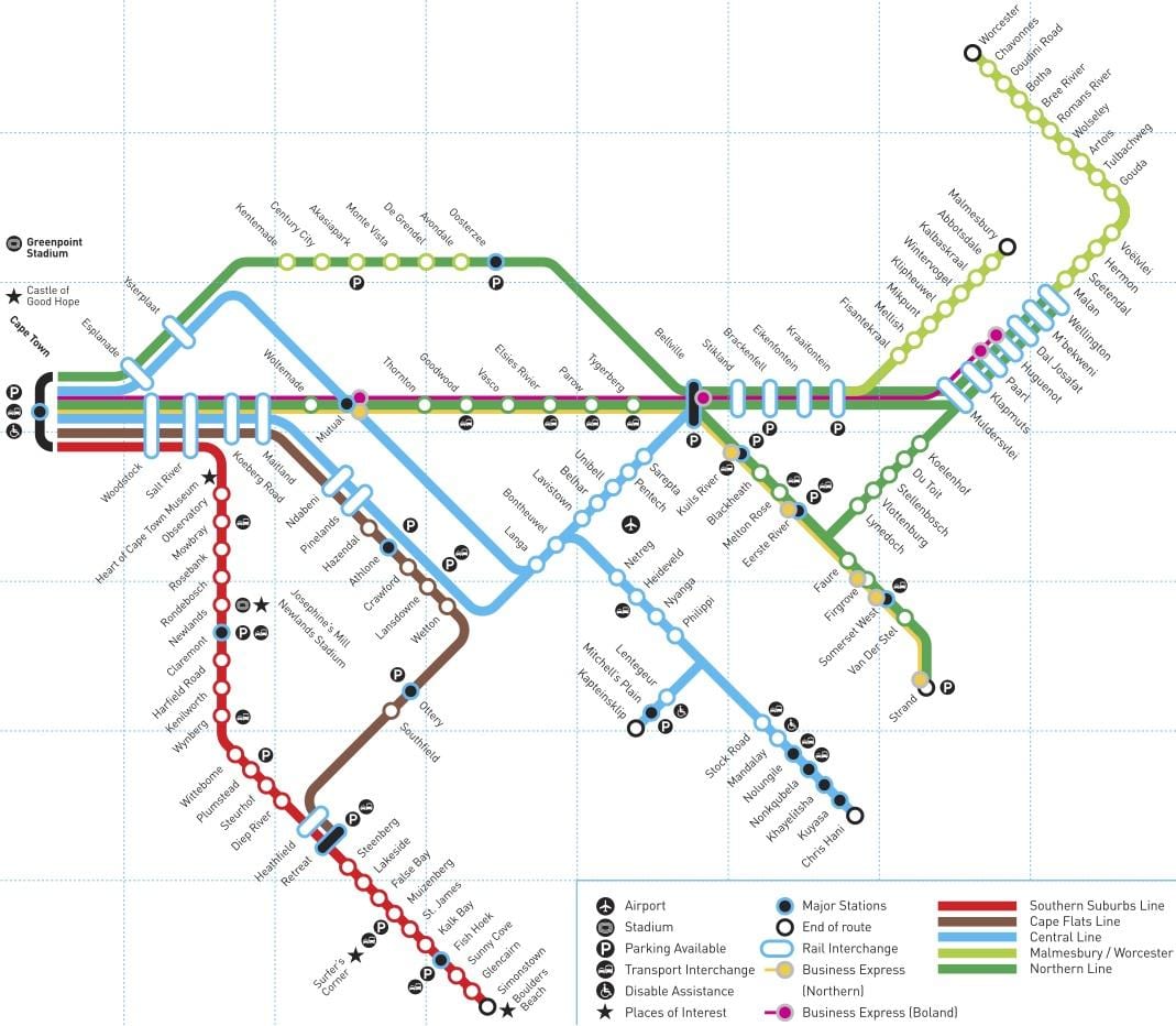 Cape Town station mapa