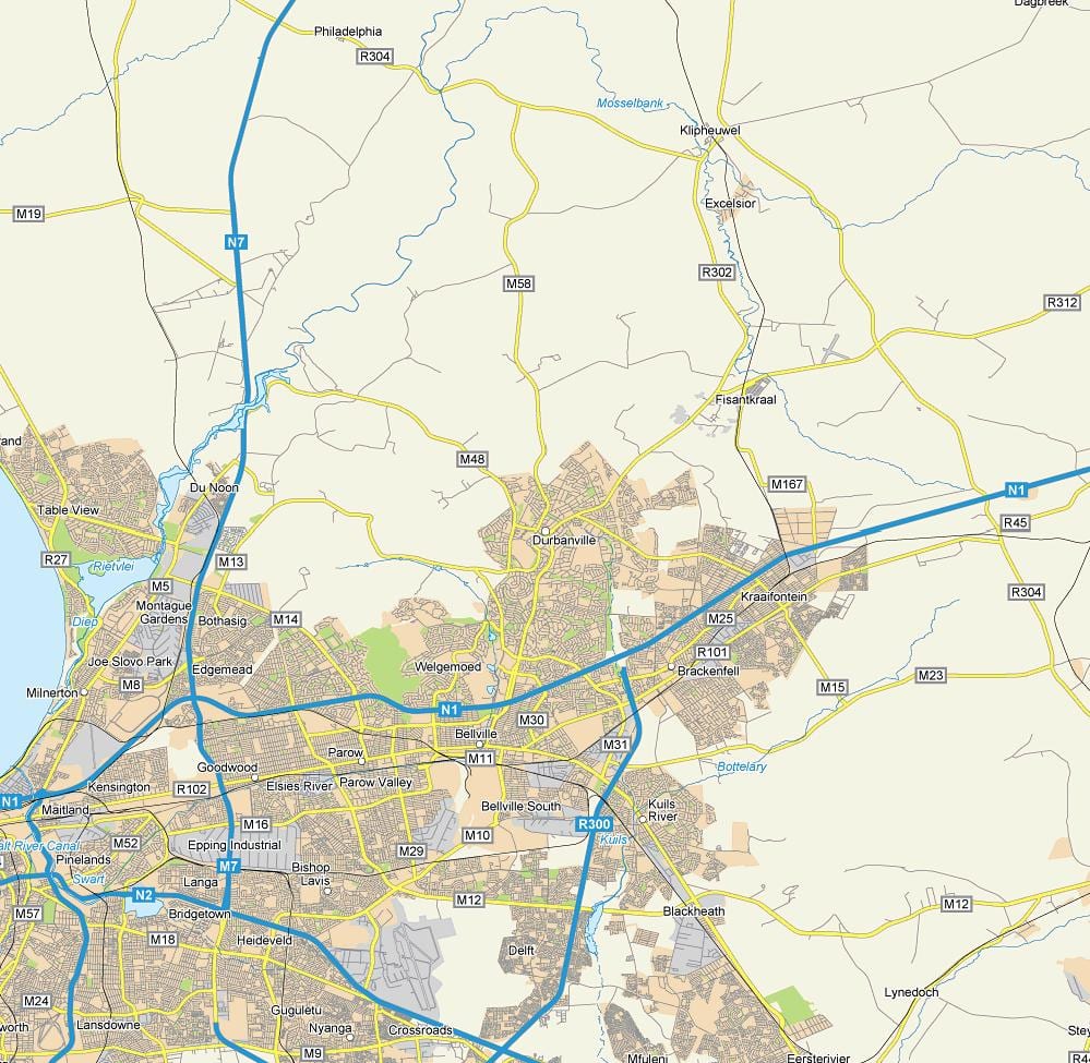 mapa ng durbanville suburbs