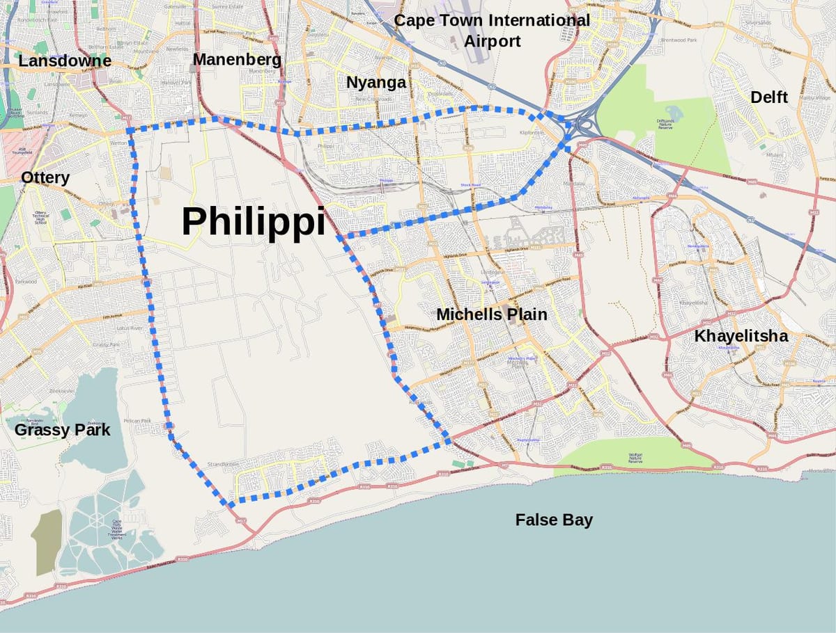 mapa ng philippi Cape Town