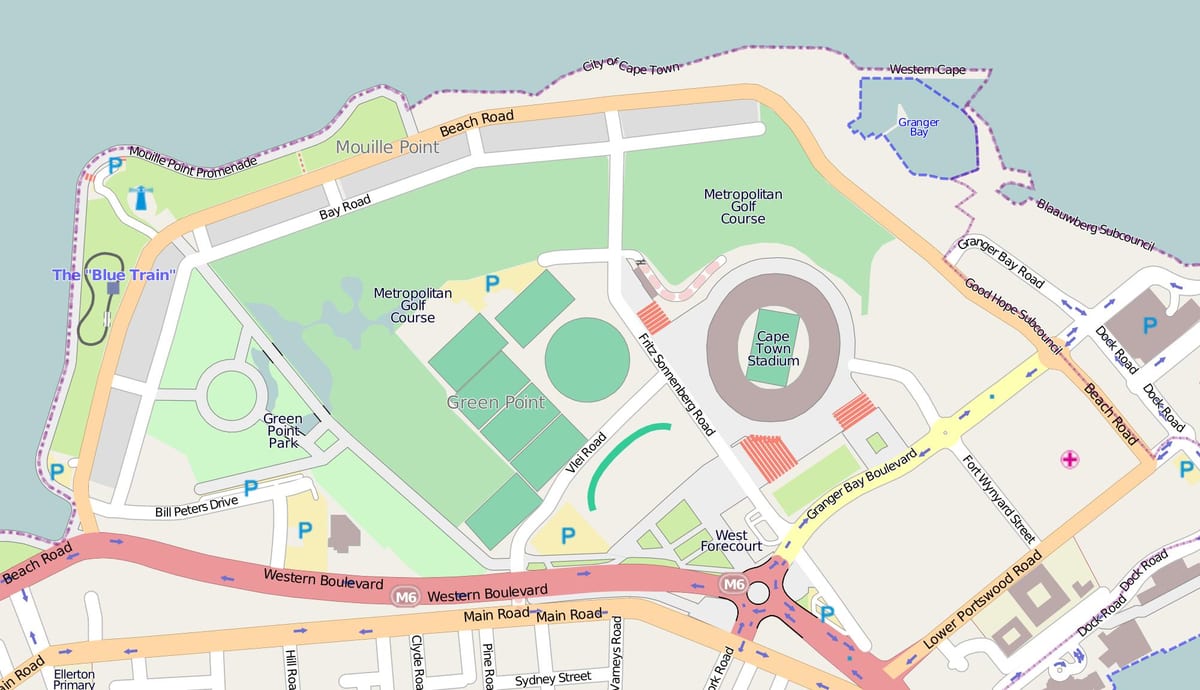 mapa ng green point sa mga karaniwang mga patlang