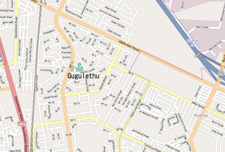 mapa ng gugulethu Cape Town