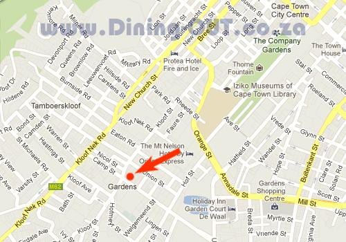 mapa ng hardin shopping centre sa Cape Town