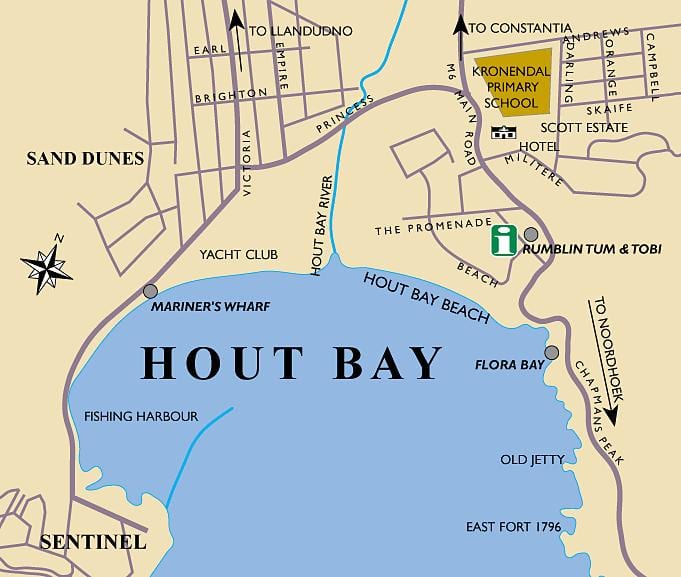 mapa ng hout bay mapa Cape Town