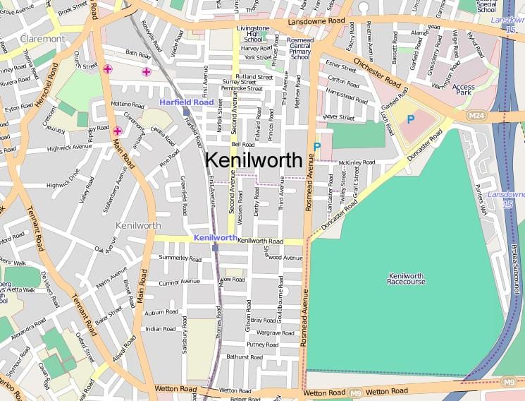 mapa ng kenilworth Cape Town