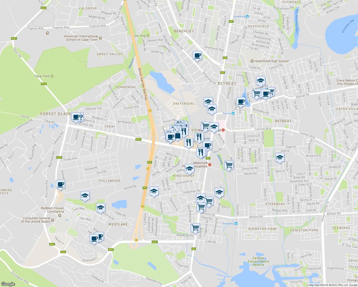 mapa ng tokai Cape Town