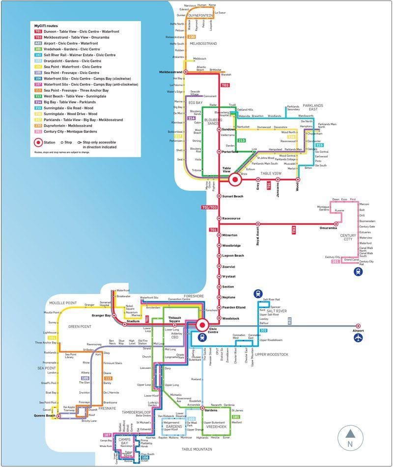 myciti bus ruta ng mapa