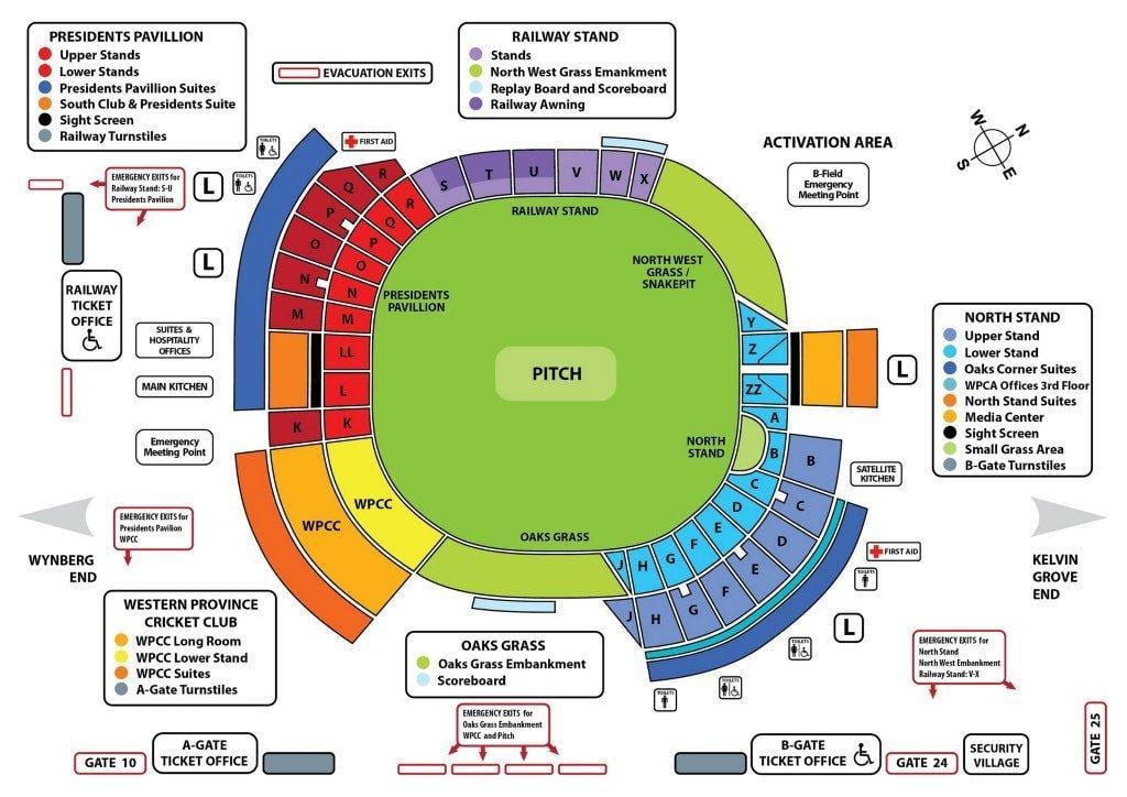 newlands cricket stadium mapa