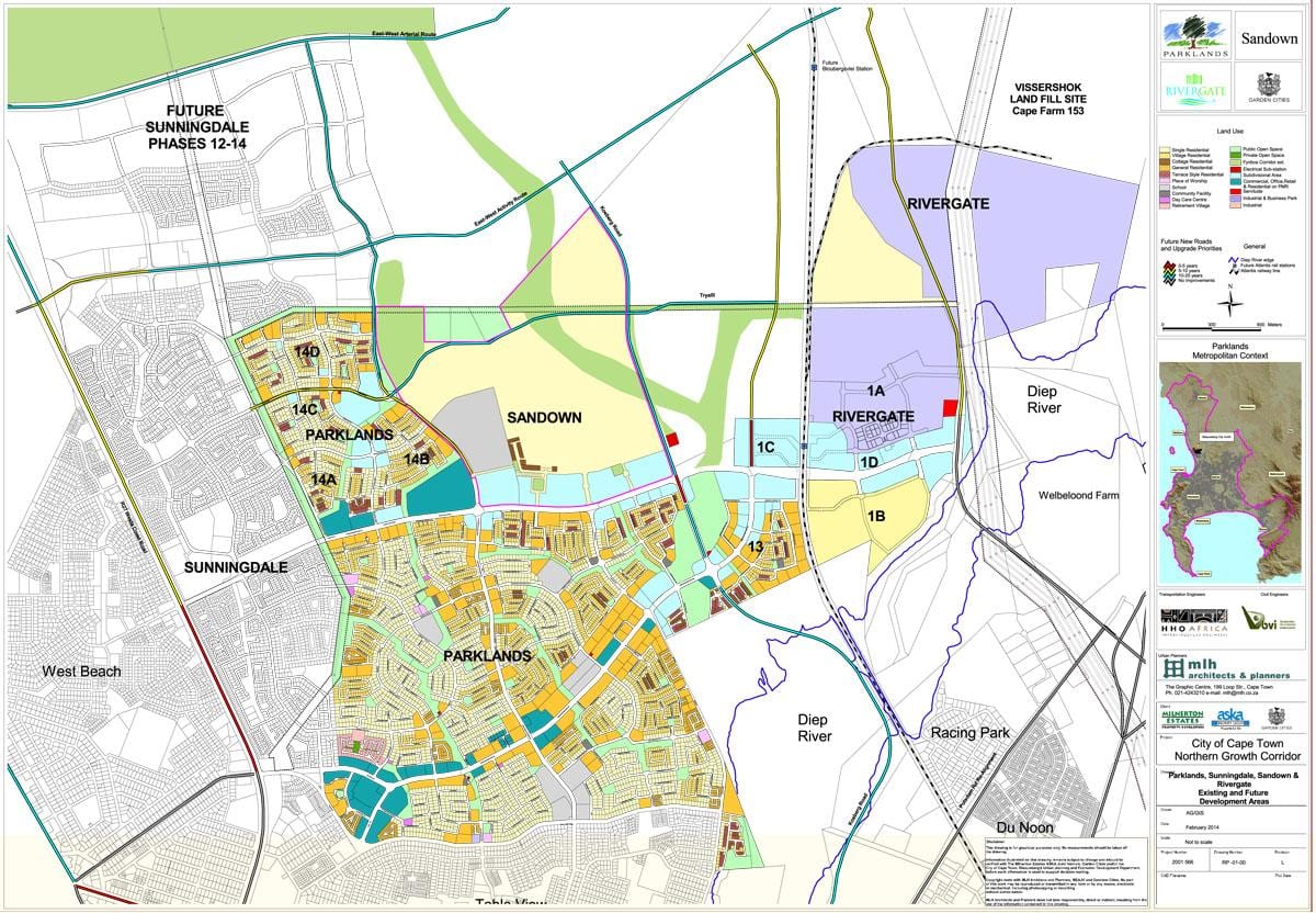 mapa ng parklands Cape Town 