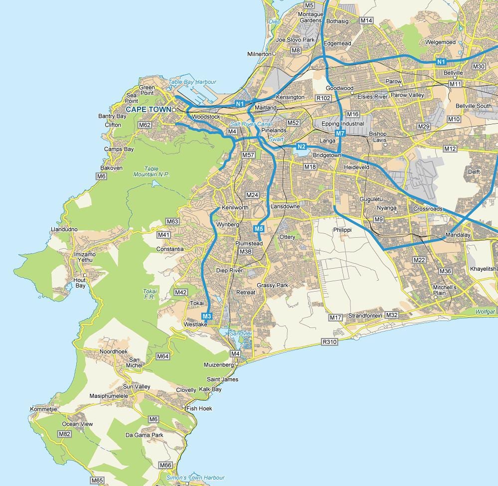 mapa ng plumstead Cape Town