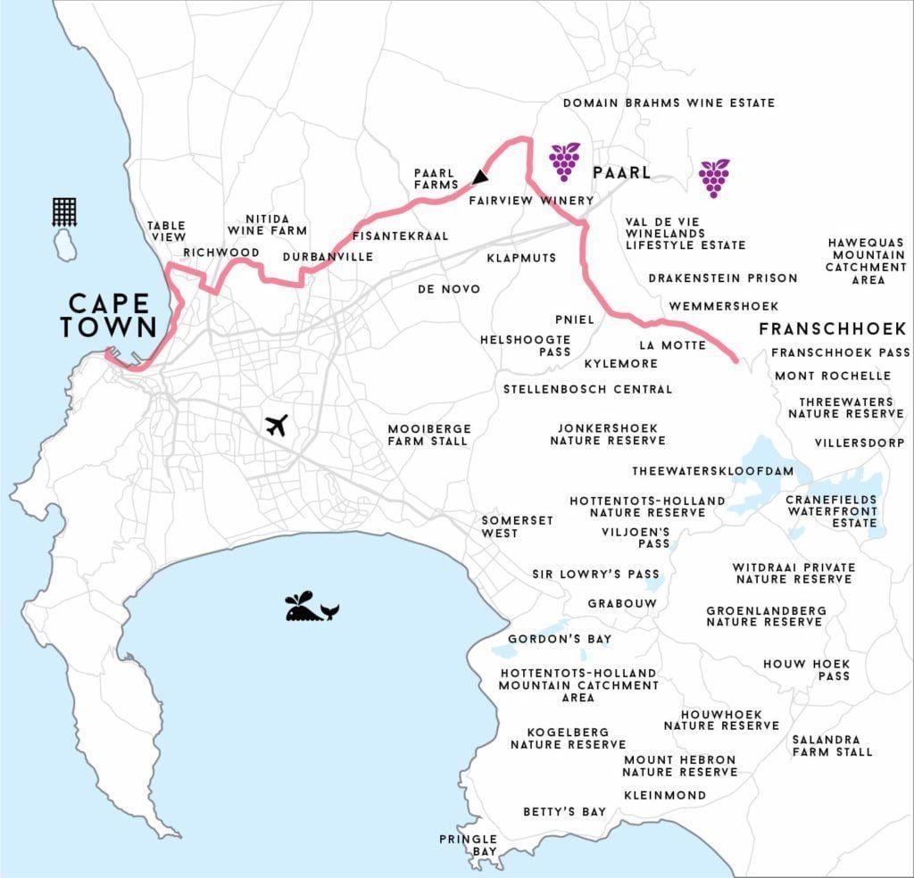 mapa ng richwood Cape Town 