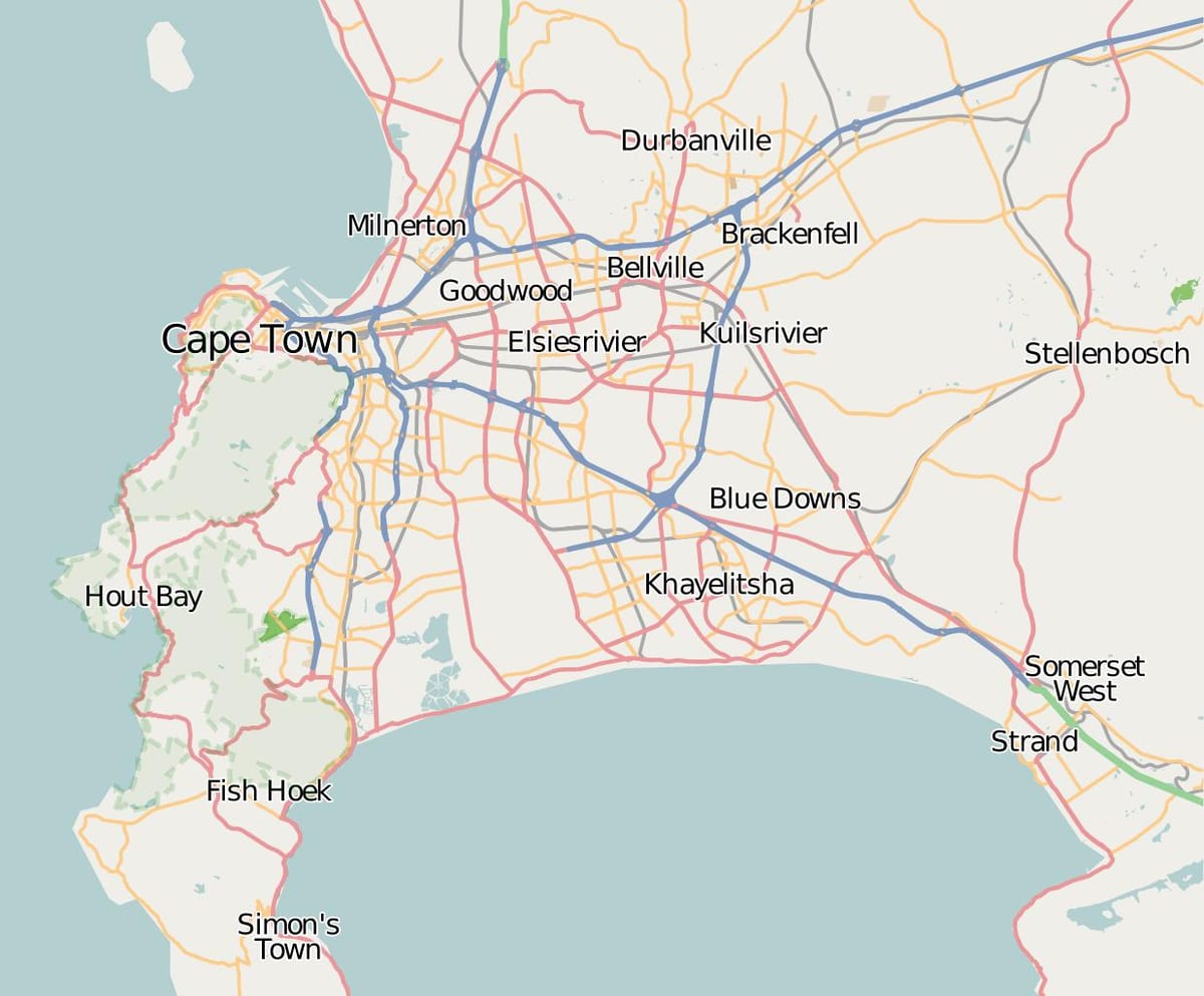 mapa ng malagay sa kagipitan western cape