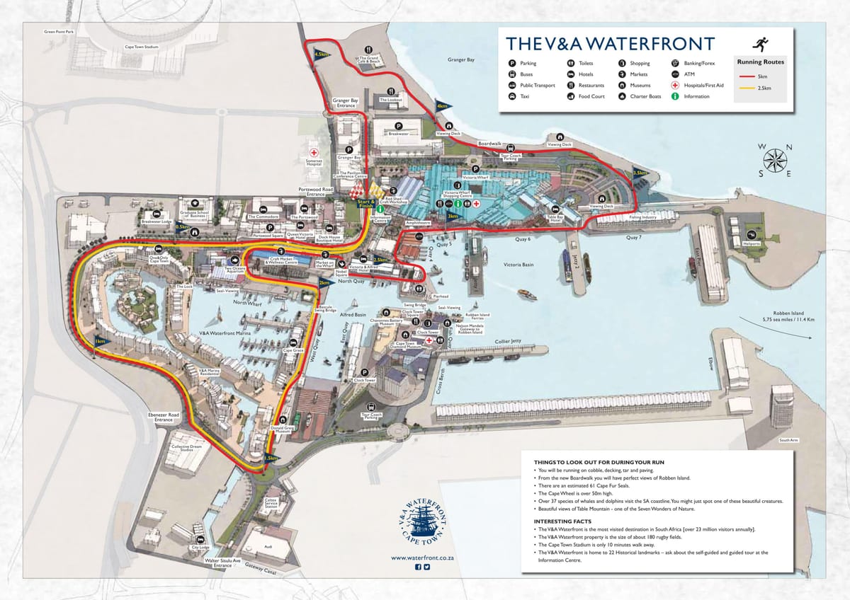 mapa ng v&a waterfront mall