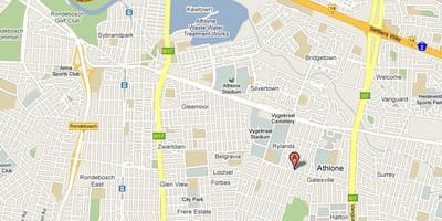 Mapa ng athlone Cape Town