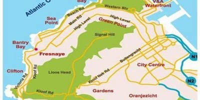 Mapa ng bantry bay Cape Town