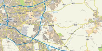 Mapa ng blackheath Cape Town