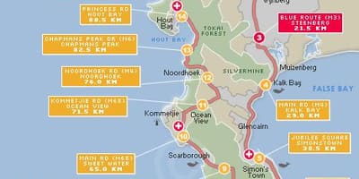 Mapa ng cape argus ruta