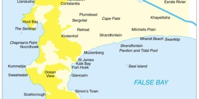 Cape Town peninsula mapa