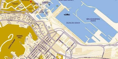 Mapa ng Cape Town cruise terminal