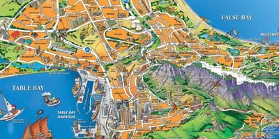 Mapa ng Cape Town harbour
