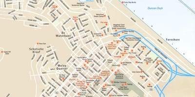 Mapa ng kalye ng Cape Town South Africa