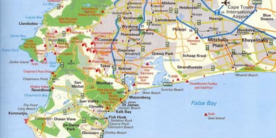 Isang mapa ng Cape Town