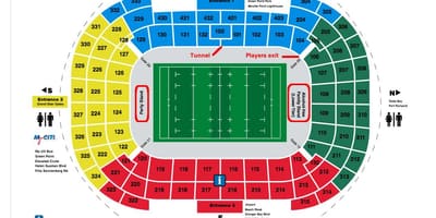 Mapa ng Cape Town stadium