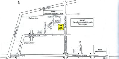 Mapa ng cput Cape Town campus