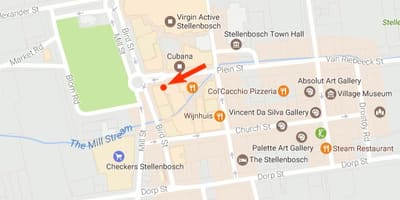 Mapa ng dorp kalye Cape Town