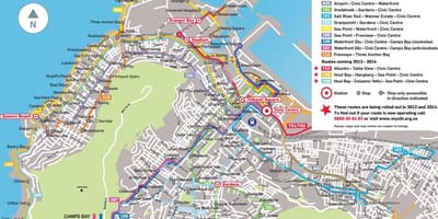 Mapa ng golden arrow ruta ng bus