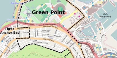 Green point Cape Town sa mapa