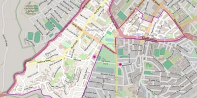 Mapa ng hardin Cape Town