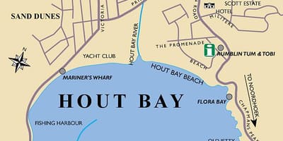 Mapa ng hout bay mapa Cape Town