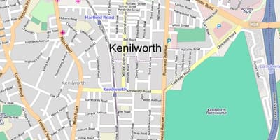 Mapa ng kenilworth Cape Town