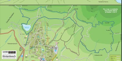 Kirstenbosch botanical gardens mapa