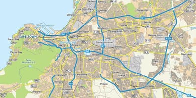 Mapa ng langa Cape Town