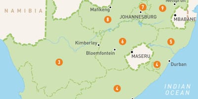 Cape Town sa mapa