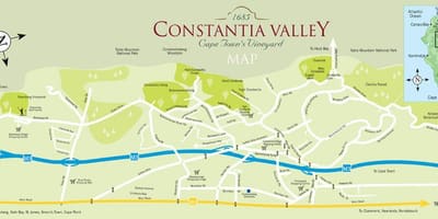 Mapa ng constantia Cape Town