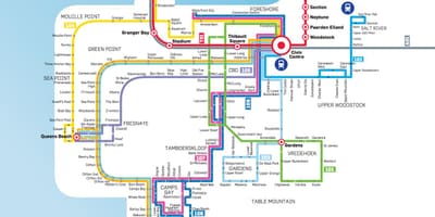 Cape Town bus mapa