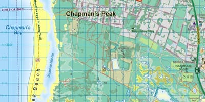 Mapa ng noordhoek Cape Town