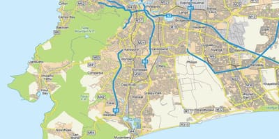 Mapa ng plumstead Cape Town