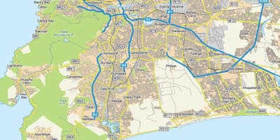 Mapa ng schaapkraal Cape Town