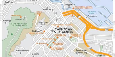 Mapa ng siglo lungsod ng Cape Town